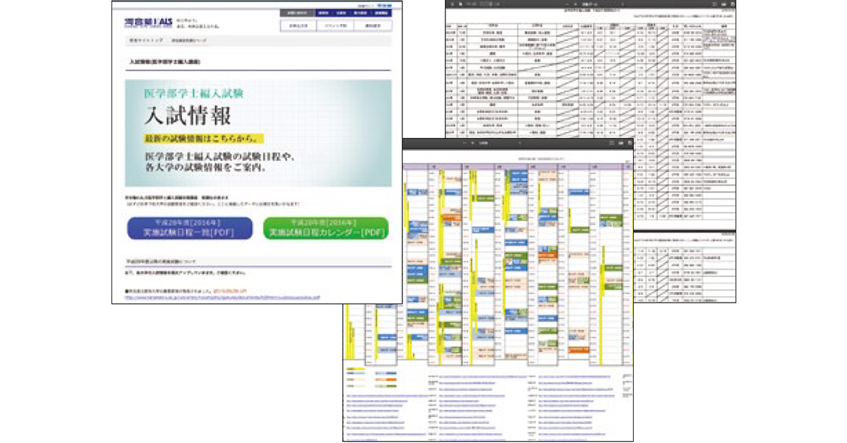入試情報（受講生専用サイト） | 医学部学士編入 対策講座 河合塾KALS