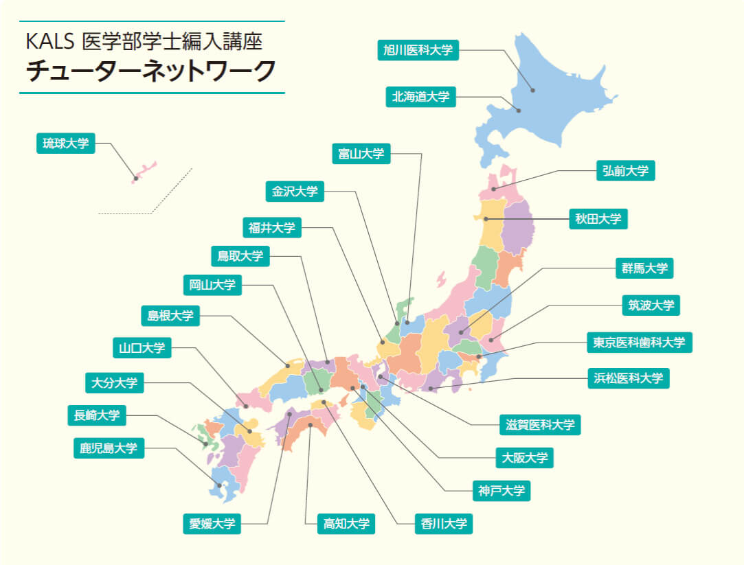 充実のKALSチューターネットワーク | 医学部学士編入 対策講座 河合塾KALS